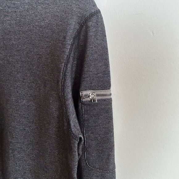 Manduka Yoga Men's Performance 1/4 Zip Rib Top Sweatshirt Sport Black/Gray Sz M - Picture 5 of 10